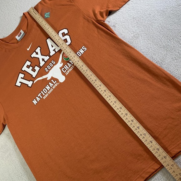 Vintage Texas Longhorns Shirt Mens Medium Orange Football Nike 2005 Champs NEW - Picture 7 of 10